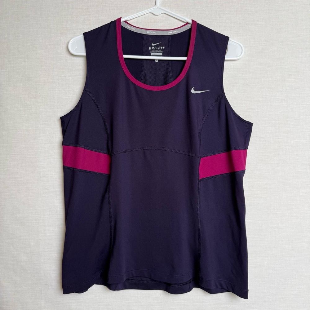 Nike Dri-FIT Tennis Tank Top Women’s XL Purple Pink Activewear